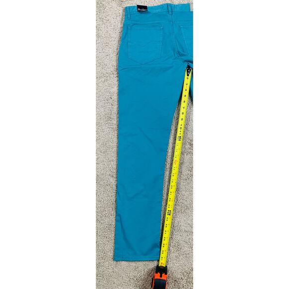 NEW - Robert Graham Women’s “The Perfect Fit” SEATON style TEAL Size 31 pants - Picture 4 of 9